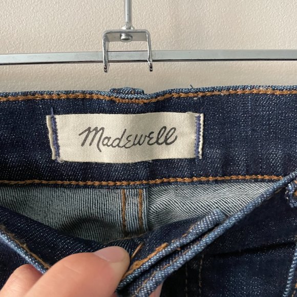 Madewell High Riser Skinny Skinny Denim Jeans Atlantic Dark Wash Blue 31 - Picture 6 of 10